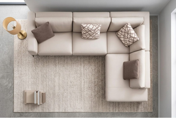 Sofa Ecksofa Stoffsofa L Form Stoff Sofas Grau Modern Tisch Wohnzimmer