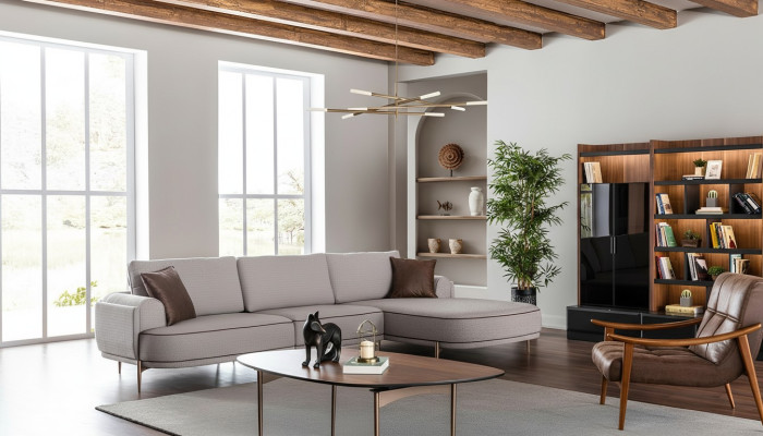 Stoffsofa Ecksofa L Form Sofa Stoff Sofas Grau Modern Wohnzimmer Möbel
