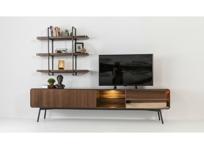rtv Lowboard tv Ständer Regale Sideboard Wohnzimmer Holz Braun Modern
