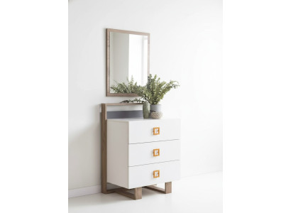 Gruppe Kommode mit Spiegel Kommoden Holz Weiß Kinderzimmer Schrank Set