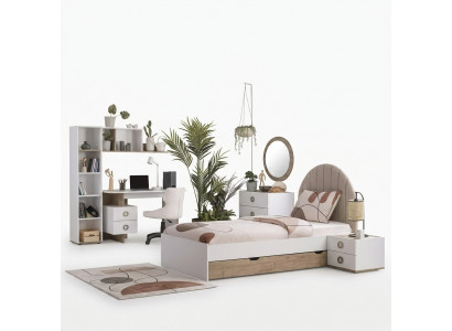 Bettrahmen Kinderbett Kindermöbel Kinderzimmer Bett Holz Weiß Modern