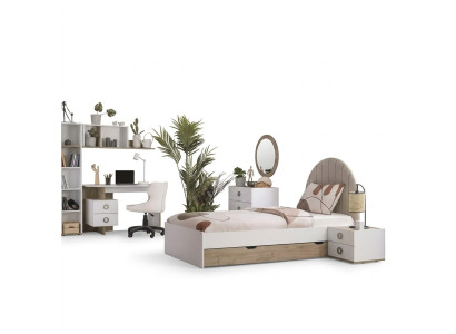 Bettrahmen Kinderbett Kindermöbel Kinderzimmer Bett Holz Weiß Modern