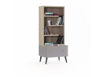 Bücherregal Standregal Kinderregal Regal Bücherschrank Holz Grau