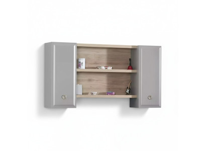 Hängeschrank Wandschrank Kinderzimmer Bücherregal Holz Grau Design