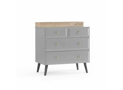 Kommode Schrank Kinder Zimmer Kommoden Holz Grau Modern Jugendzimmer