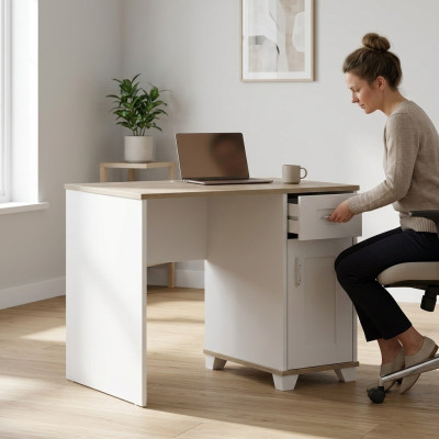 Kinderschreibtisch Computertisch Modern Schreibtisch Holz Weiß Tisch