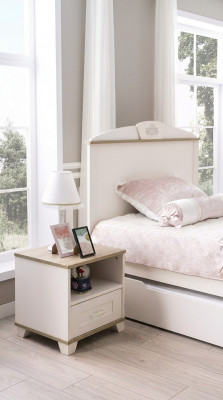 Kindernachttisch Design Nachttisch Nachtkonsole Kinderzimmer Holz Weiß