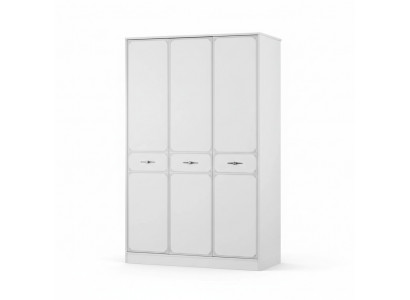 Holzschrank Luxus Kleiderschrank Schrank Möbel Holz Weiß 3 Tür Design