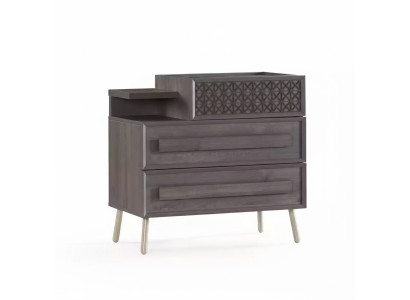 Kommode Schrank Holz Kommoden Schlafzimmer Sideboard Design Grau Luxus