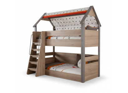Etagenbett Kinderbtt Bett Bettrahmen Kinderzimmer Holz Braun Design