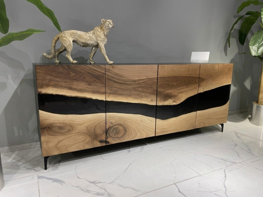 Sideboard Kommode Epoxidharz Braun Wohnzimmer Holz Kommoden Anrichte