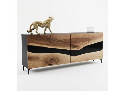 Sideboard Kommode Epoxidharz Braun Wohnzimmer Holz Kommoden Anrichte