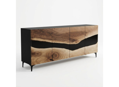 Epoxidharz Sideboard Kommode Braun Wohnzimmer Holz Anrichte Moderne