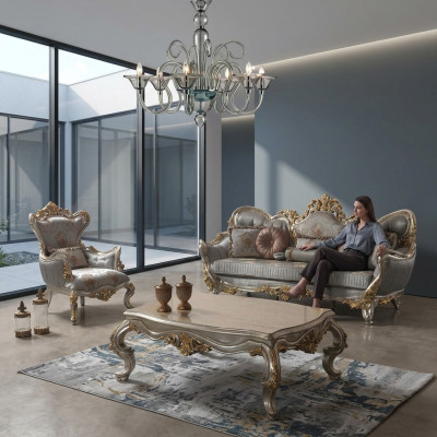 Luxus Sofagarnitur Komplette Couchgarnitur Grau Polstersofa Stoffsofa
