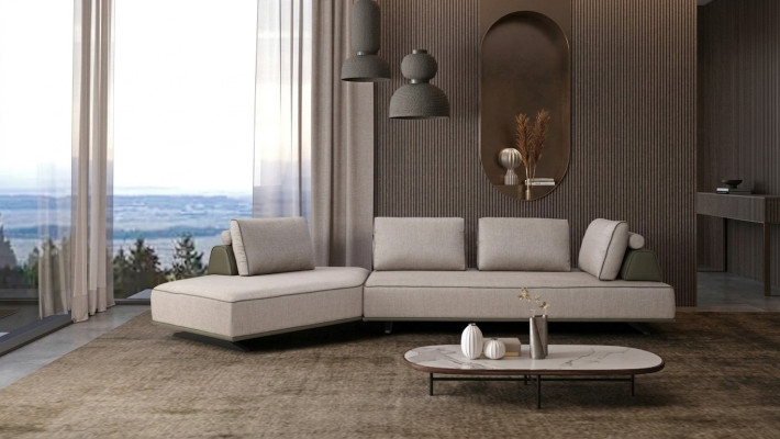 Ecksofa L Form Wohnzimmer Sofa Polstersofa Grau Stoffsofa Couch Modern