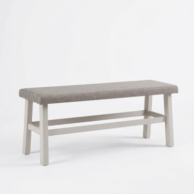 Hocker Bank Sitz Sitzbank Fußhocker Sitzhocker Esszimmer Grau Holz