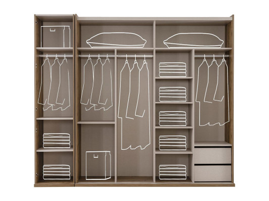 Schränke Kleiderschränke Luxus Kleiderschrank Braun Holz Spiegel Groß