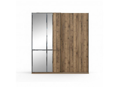 Design Kleiderschränke Kleiderschrank Schränke Braun Holz Spiegel Neu