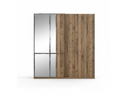Design Kleiderschränke Kleiderschrank Schränke Braun Holz Spiegel Neu