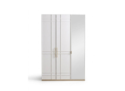Kleiderschrank Schränke Holzschrank Holz Weiß Spiegel Kinderzimmer 