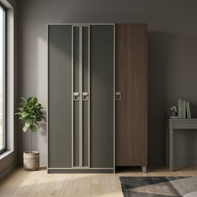 Holzschrank Kleiderschrank Kinderschrank Schrank Holz Grau Design