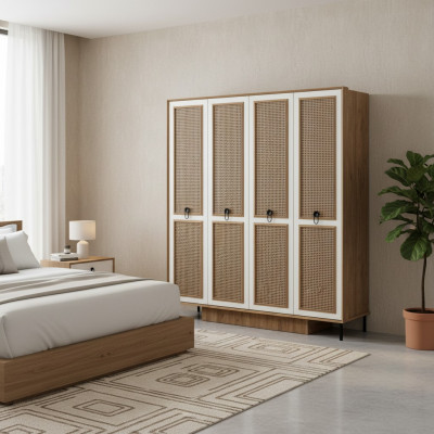Holzschrank Kleiderschrank Kinderschrank Schrank Holz Braun Design