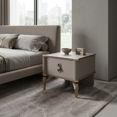 Design Nachttisch Nachtkosolen Konsolen Holz Modern Beige Mädchen