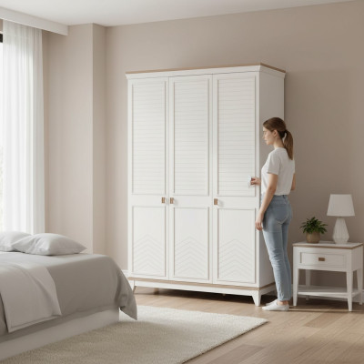 Kinderschrank Kleiderschrank Holzschrank Schrank Holz Weiß Modern