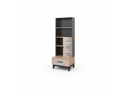 Bücherregal Schrank Kinderzimmer Regal Holz Holzschrank Grau Büro