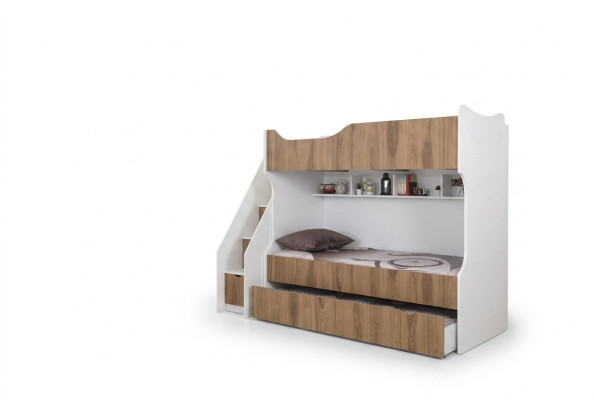 Kinderbett Etagenbett Bett Kindermöbel Weiß Garnitur Moderne Kinder