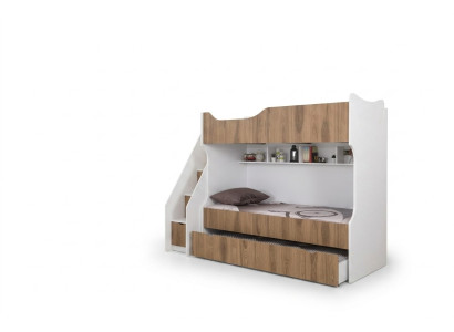 Kinderbett Etagenbett Bett Kindermöbel Weiß Garnitur Moderne Kinder