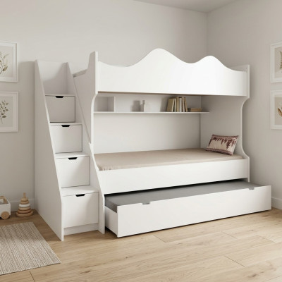 Weiß Etagenbett Kinderbett Bett Kindermöbel Garnitur Moderne Kinder