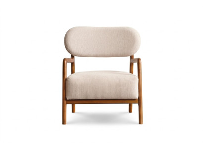 Modern Sessel Einsitzer 1 Sitzer Stoffsessel Beige Design Clubsessel