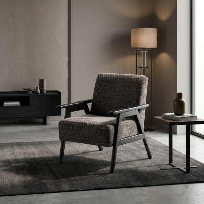 Wohnzimmer Sessel Einsitzer 1 Sitzer Stoffsessel Grau Klassische Neu