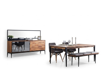 Gruppe Essecke Esszimmer Essgruppe Esszimmermöbel Set 8tlg Holz Braun