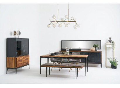 Esszimmertisch Esszimmer Gruppe Essgruppe Essecke Set 9tlg Holz Braun
