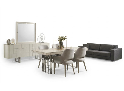 Gruppe Essecke Esszimmer Essgruppe Esszimmermöbel Set 9tlg Holz Beige