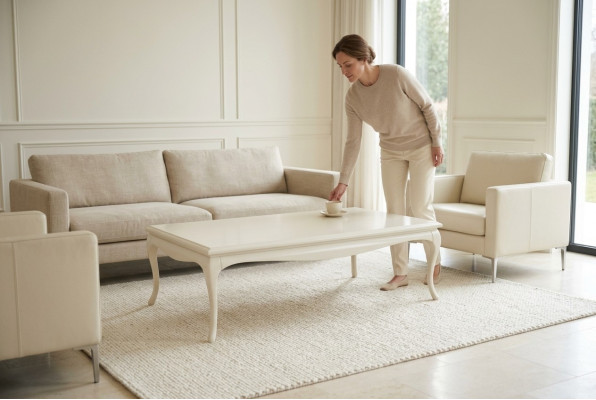 Couchtisch Wohnzimmer Tisch Weiß Holz Kaffeetisch Wohnzimmertisch