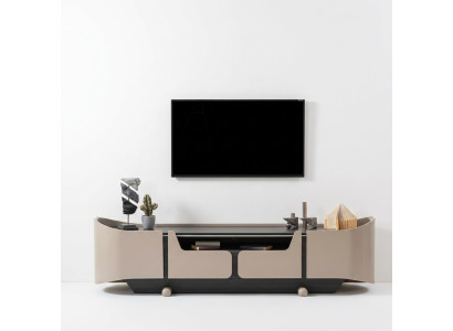 RTV Lowboard TV Ständer Wohnzimmer Holz Beige Sideboard Tisch Modern
