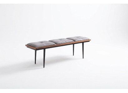 Bank Sitzbank Polster Polsterbank Esszimmer Sitzer Stoff Braun Design