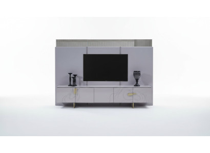 Sideboard RTV Lowboard TV Ständer Rosa Holz Modern Wohnzimmer Schrank