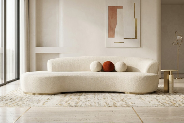 Polstersofa Dreisitzer Couch Sofa 3 Sitzer Stoffsofa Moderne Weiß