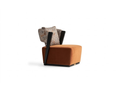 Sessel Ohrensessel Cocktailsessel Relaxsessel Orange Stoff Modern Sitz