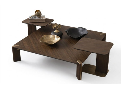 Gruppe 3tlg Couchtisch Beistelltische Kaffeetisch Braun Holz Set Tisch
