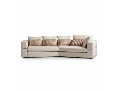 Ecksofa Stoffsofa Polstersofa Beige Sofas Modern Wohnzimmer Design