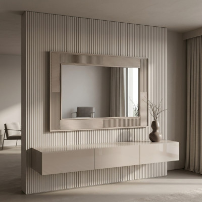Spiegel Wandspiegel Dekospiegel Flurspiegel Luxus Modern Grau