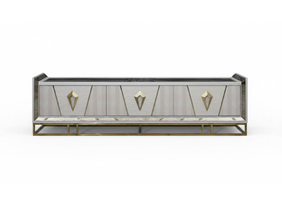 Sideboard RTV Lowboard TV Ständer Holz Grau Wohnzimmer Tisch Moderne
