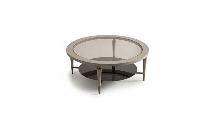 Couchtisch Beistelltisch Kaffeetisch Sofatisch Glas Wohnzimmer Beige
