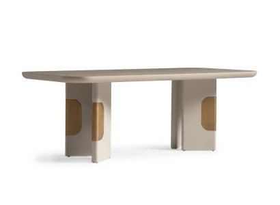 Modern Esstisch Tisch Esszimmertisch Holz Essecke Beige Esszimmer Design
