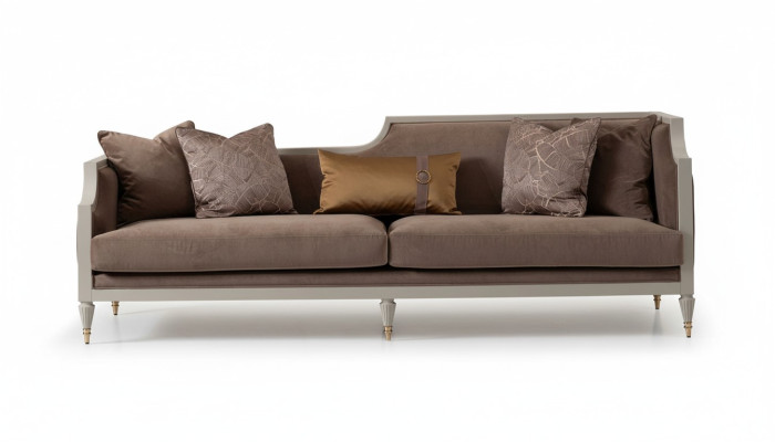 Viersitzer Sofa 4 Sitzer Stoffsofa Braun Polstersofa Sofas Wohnzimmer